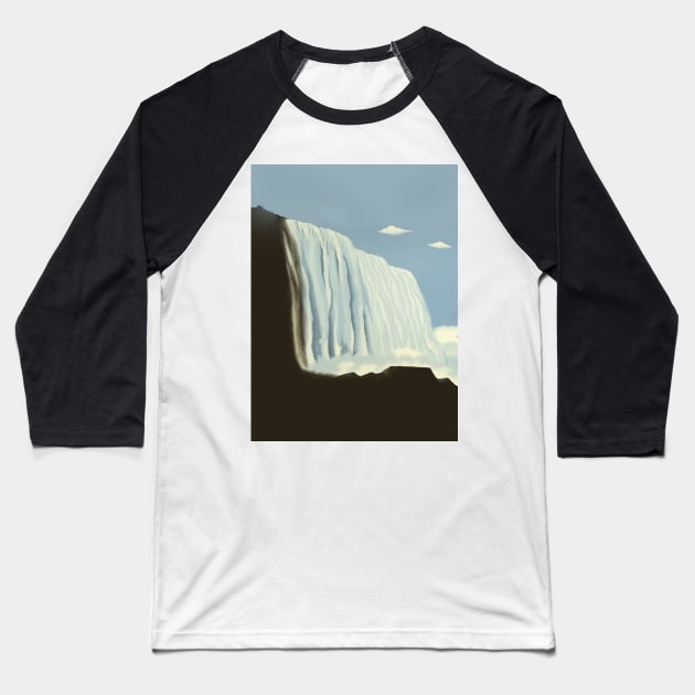 Vintage Waterfall Baseball T-Shirt by Stevendan